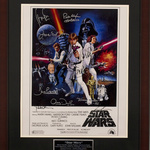 Image of "Star Wars: Episode IV A New Hope" Poster - 8 Autographs