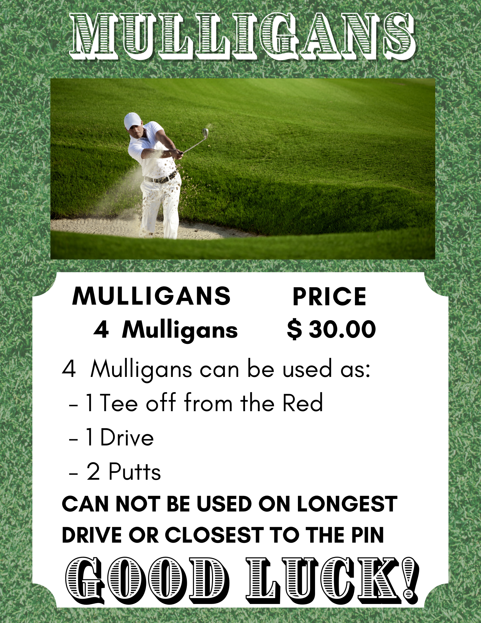 St. Pius X Golf Tournament - Default Image of 4 Mulligans