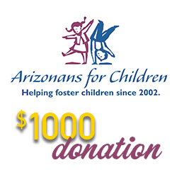 2nd Annual Kasai Fire & Fairways Charity Golf Tournament - Default Image of $1,000 DONATION TO ARIZONANS FOR CHILDREN