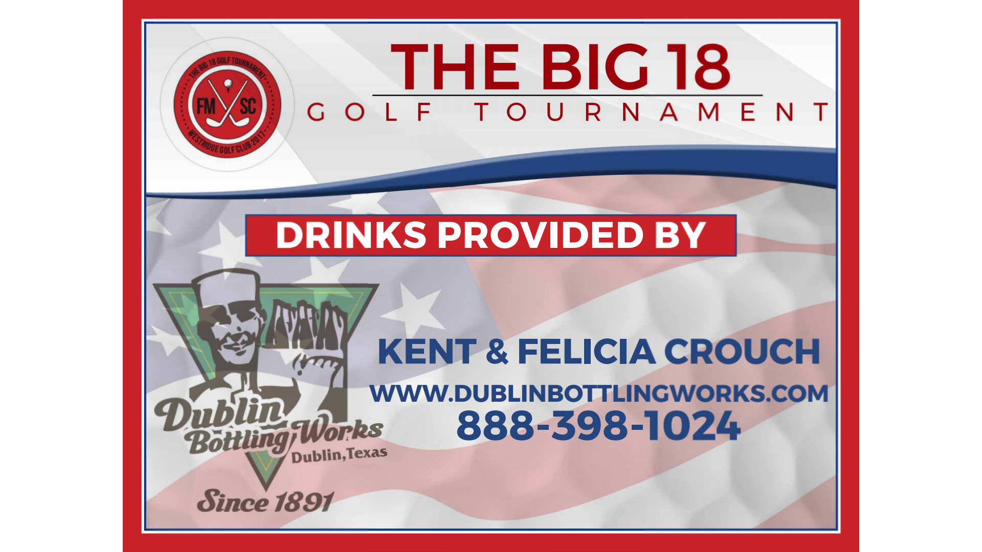 The Big 18 Golf Tournament - Default Image of Back Nine Sponsorship
