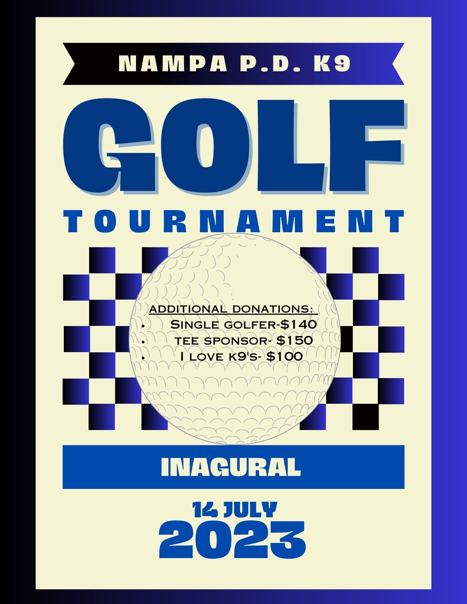 Nampa PD K9 Foundation Golf Tournament - Default Image of Tee Sponsor