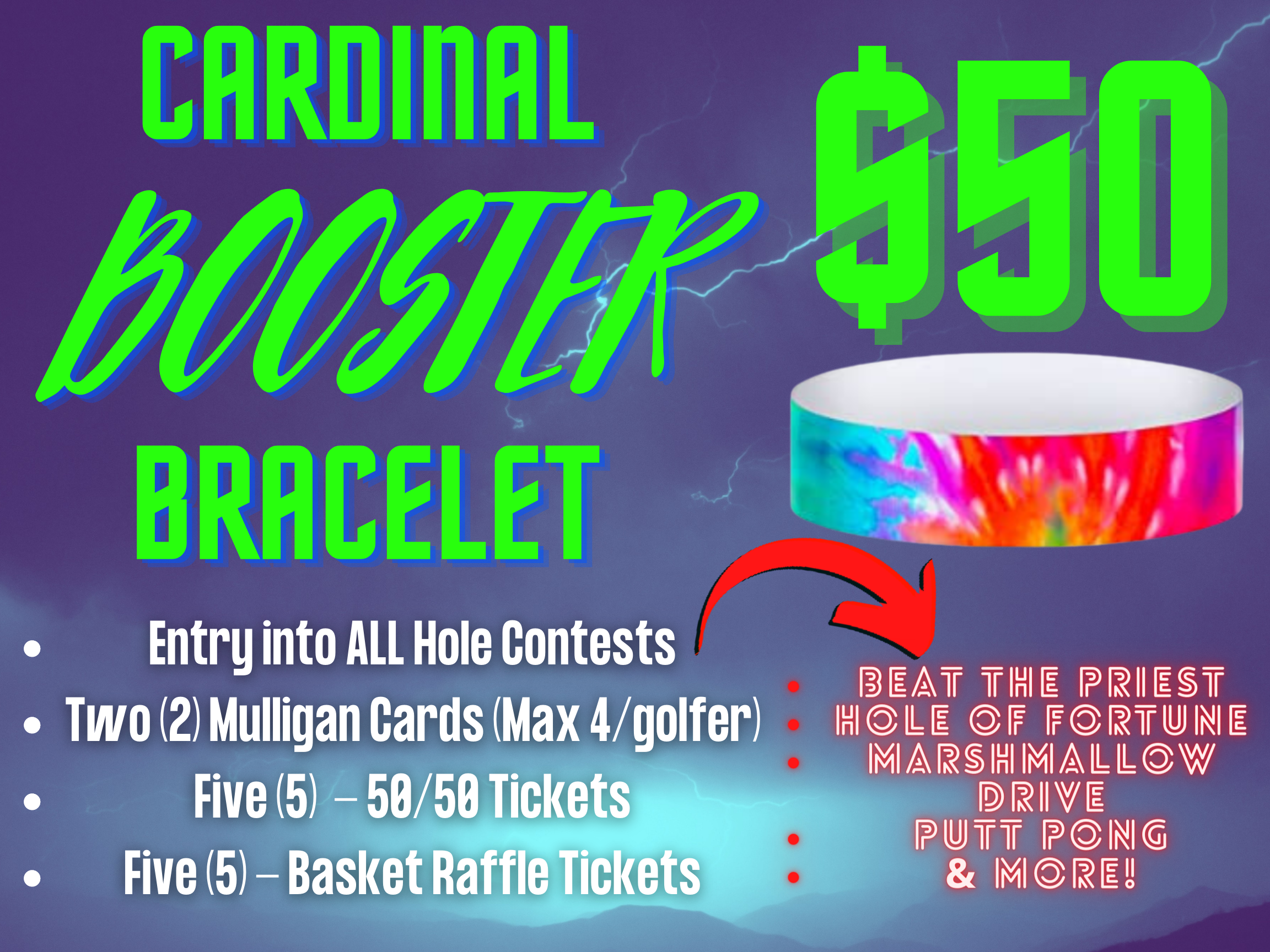 CJB Swing For Our Students Back to School Scramble & Social - Default Image of Cardinal Booster Bracelet