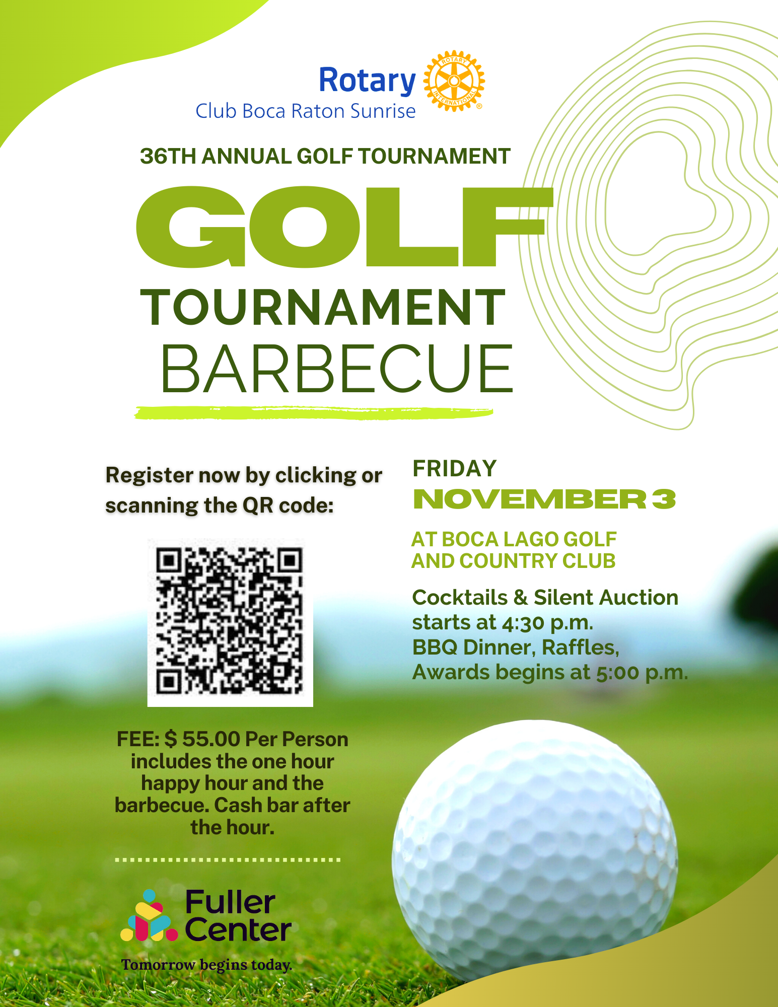 36th Annual Rotary Club of Boca Raton Sunrise                Charity Golf Tournament - Default Image of Barbeque Dinner & Drinks 