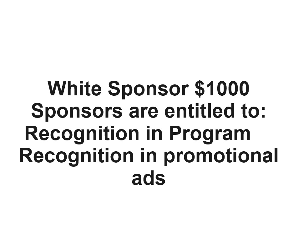 Veterans Memorial Golf Tournament American Legion Post 178 9th Annual - Default Image of White Sponsor