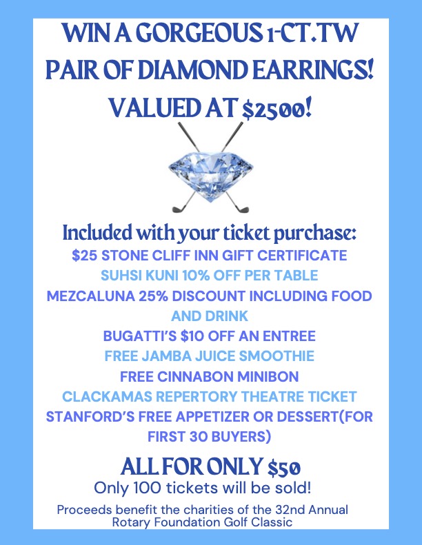 32nd Annual Clackamas Rotary Golf Classic - Default Image of Diamond Raffle