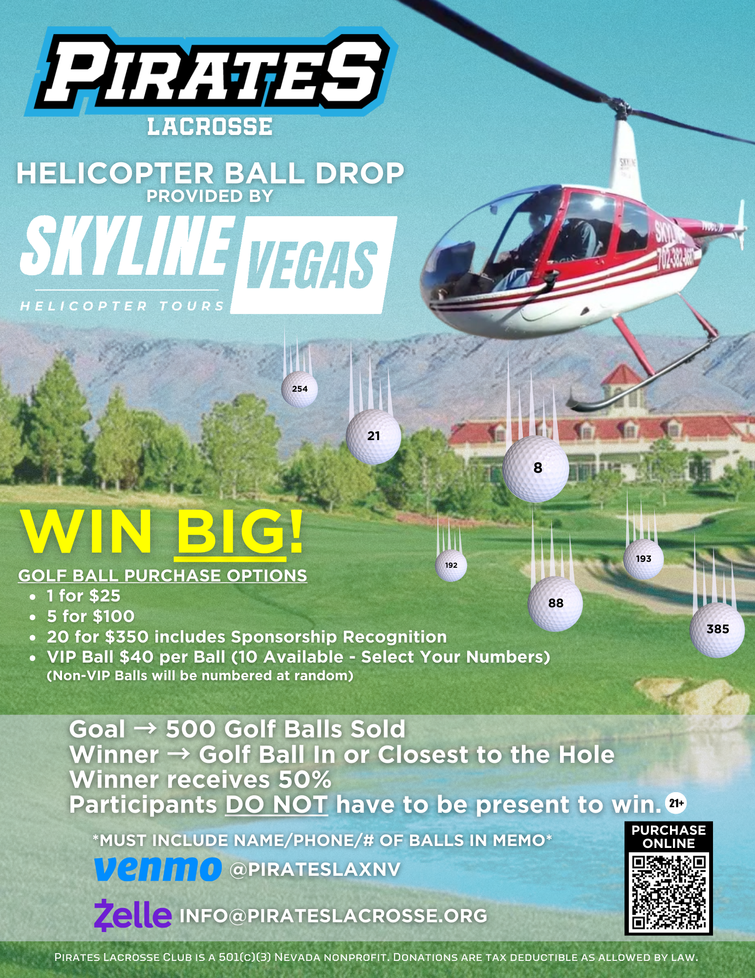 Pirates Lacrosse Inaugural Golf Tournament - Default Image of Ball Drop (5 balls)