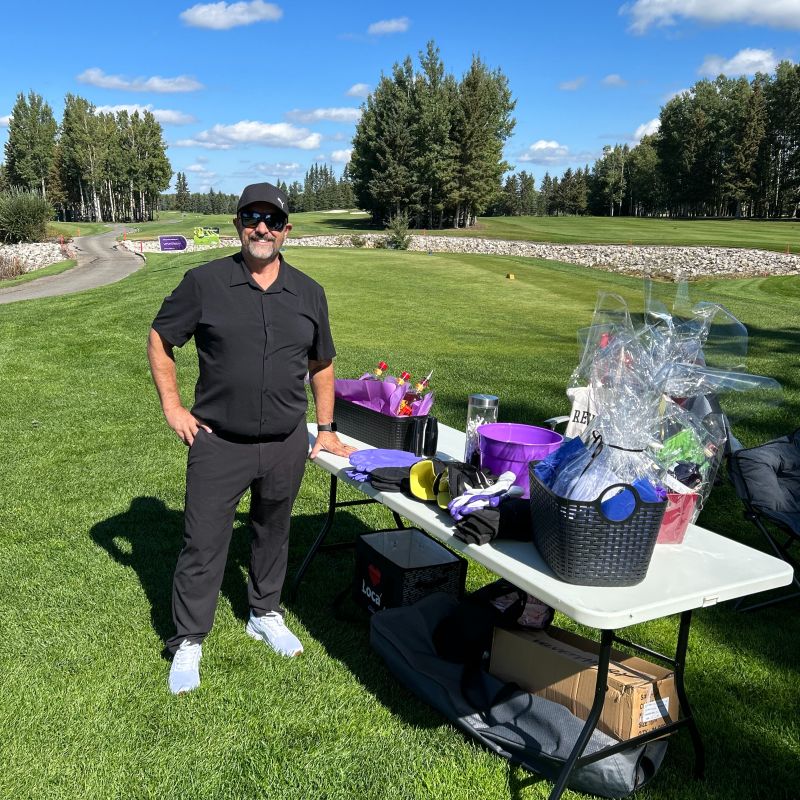 Hack it Up with Heroes Charity Golf Tournament - Default Image of Hole Sponsor with Table