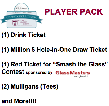 Gordon Hoffman Charity Golf Classic - Default Image of Player Pack