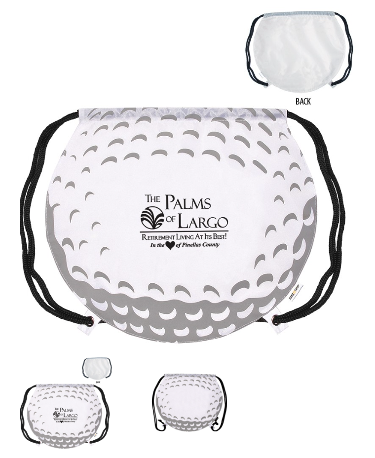 Tee off for the Trades 2025 - Default Image of Golf Ball Drawstring Backpack Bag