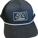 Image of Branded Bills - Black Snapback Rope Hat w/ White Inverted SW & Friends Logo