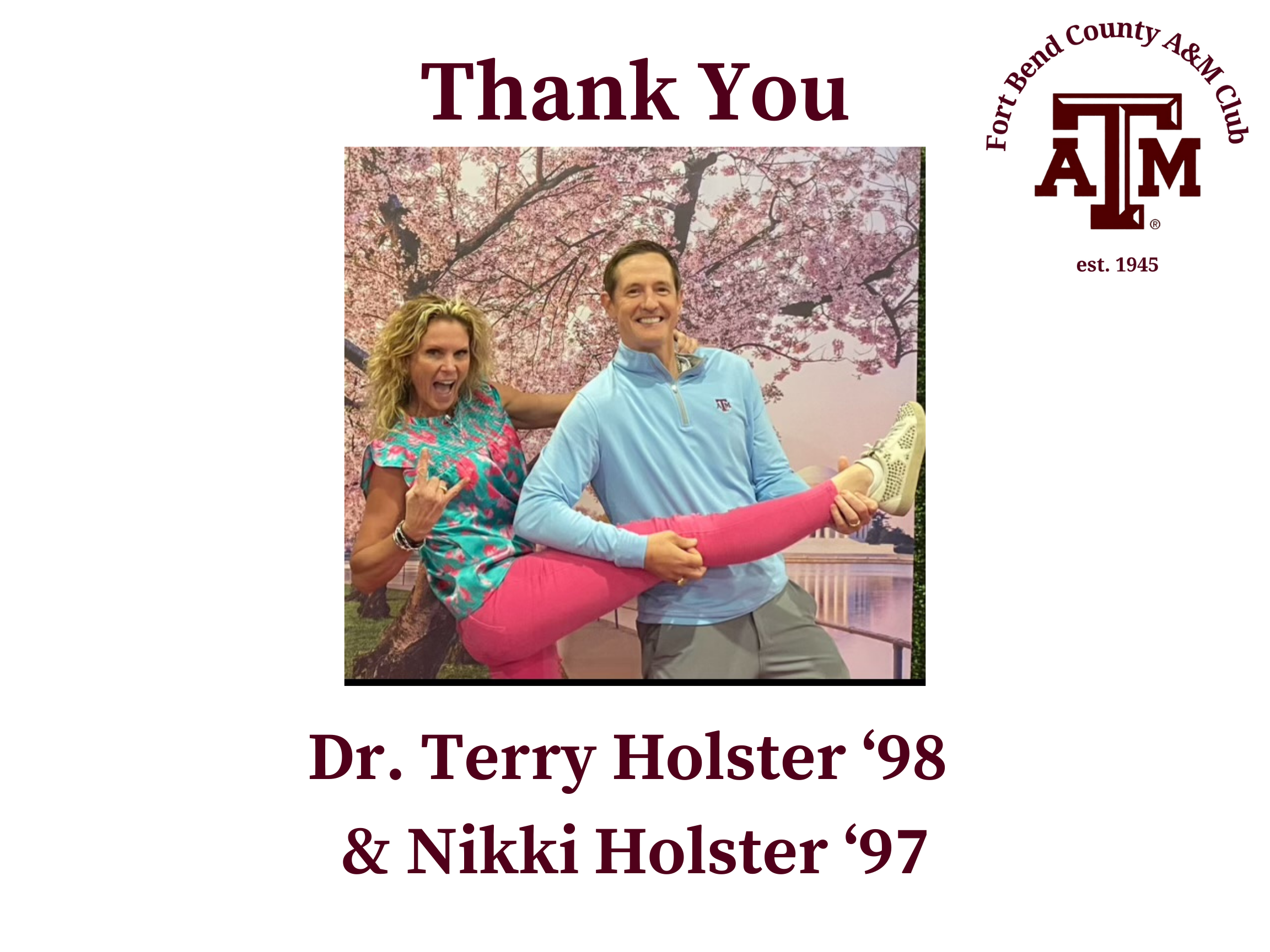 Dr. Terry ‘98 & Nikki ‘97 Holster 