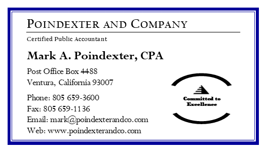 Tee/Green Sponsor - Poindexter and Company - Logo