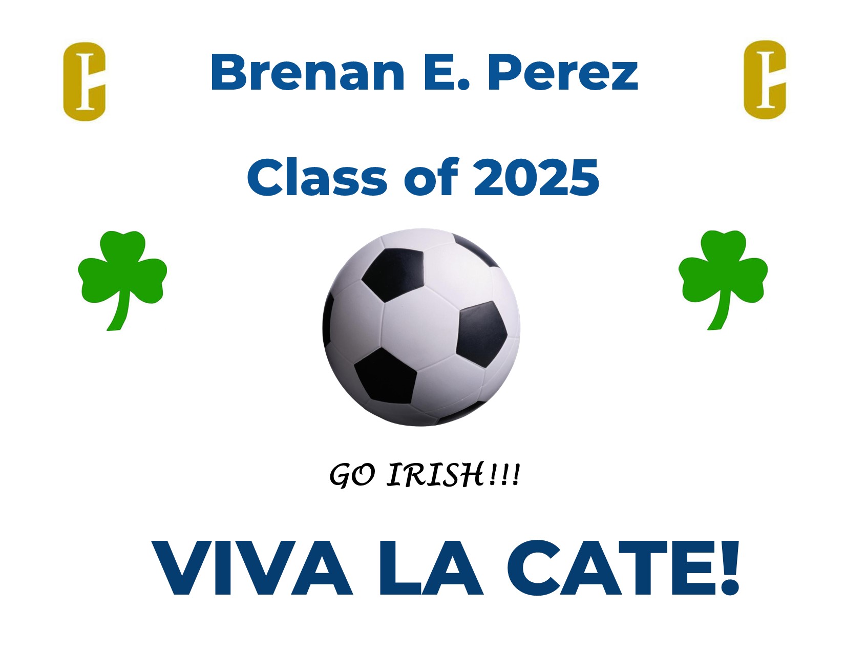 Hole Sponsors - Brenan Perez, Class of 2025 - Logo