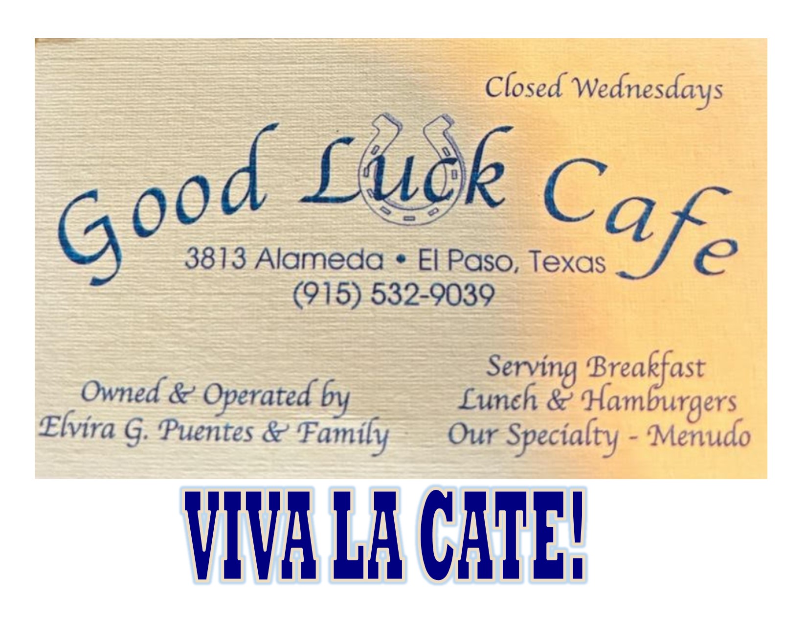 Hole Sponsors - Good Luck Cafe - Logo