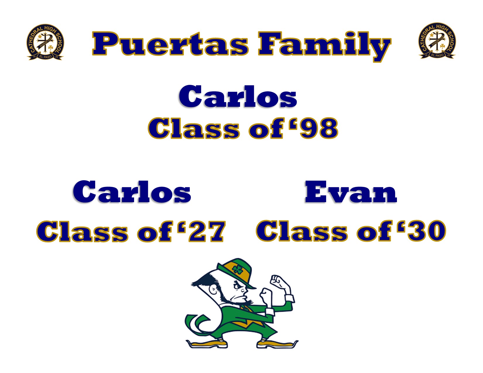 Pin Flag Sponsors - Puertas Family - Logo