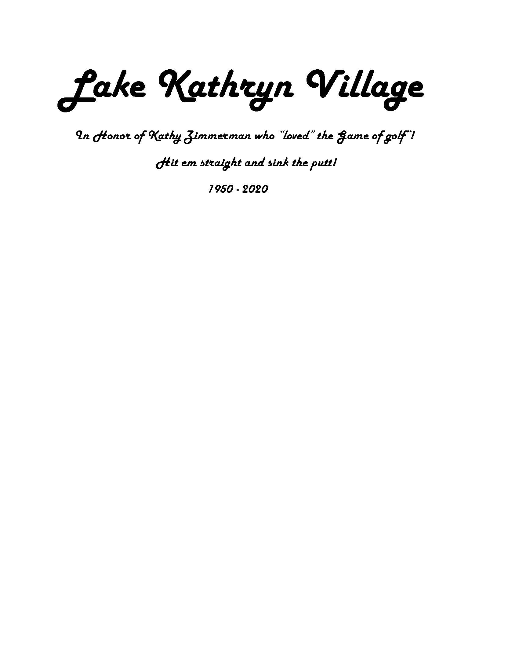 Lake Kathryn Village