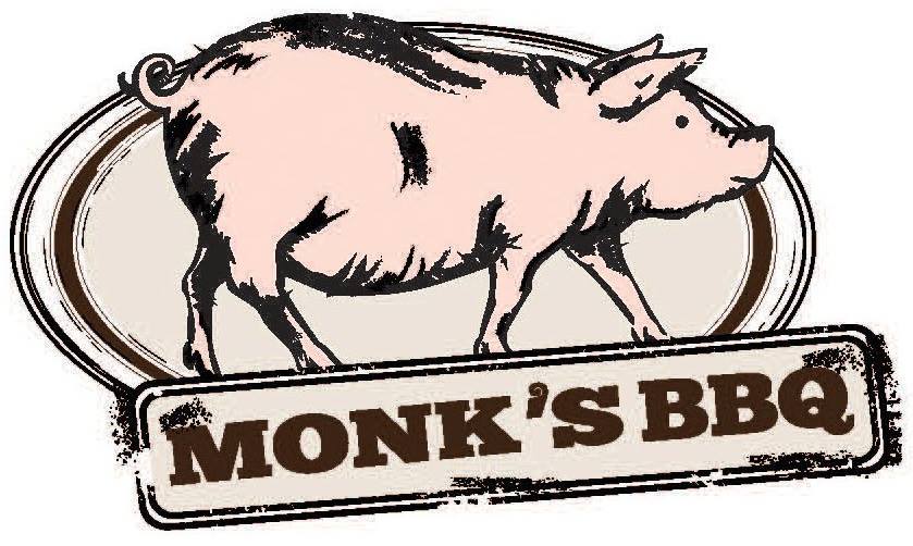 Water and Snacks Sponsor - Monk's BBQ - Logo