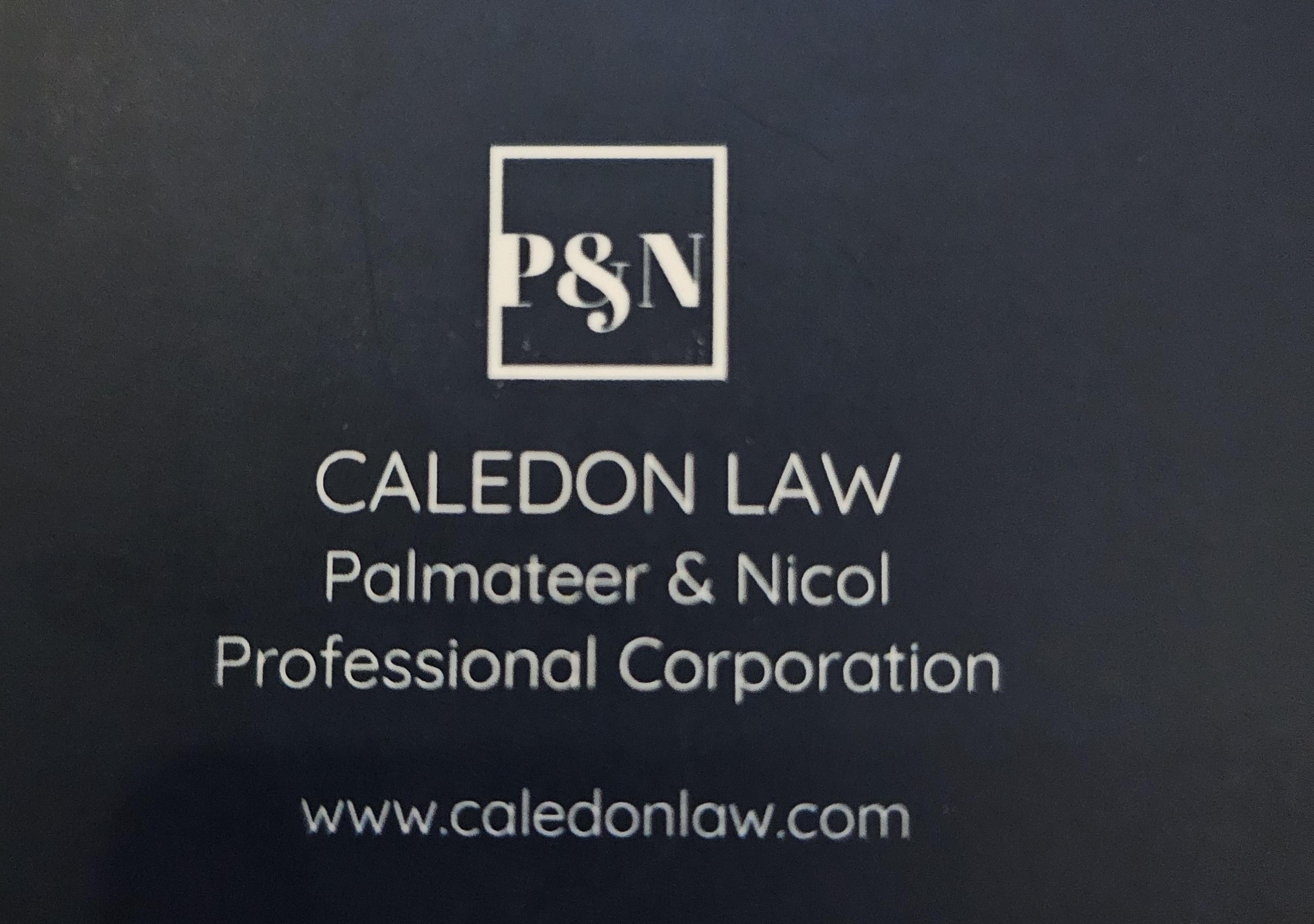 Hole Sponsor - Palmateer & Nicol Barrister & Solicitor - Logo