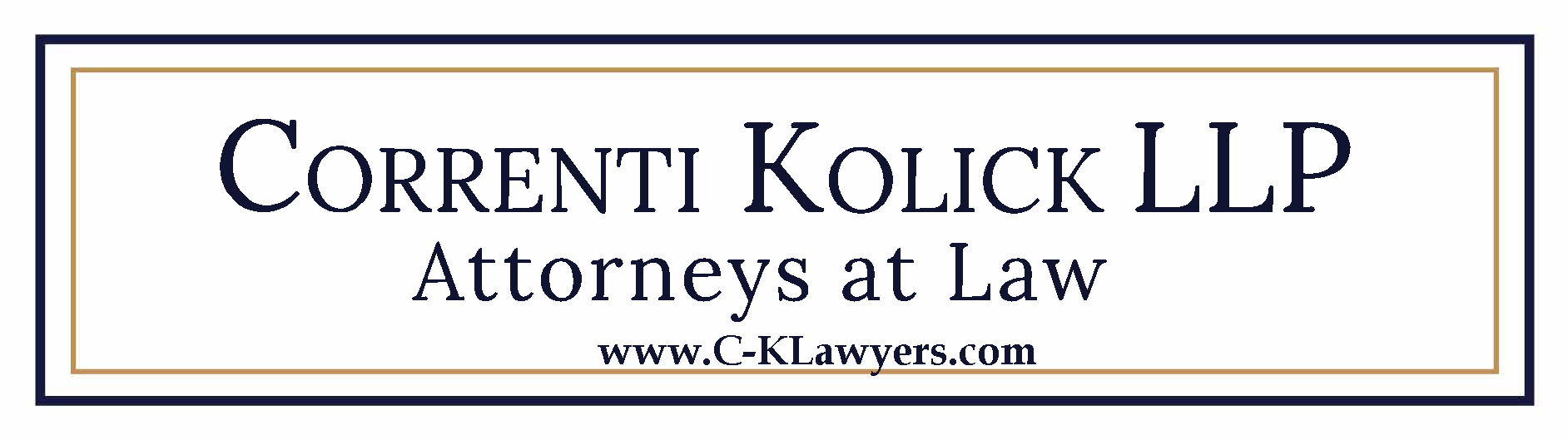 Tee Sponsor - Correnti Kolick LLP - Logo