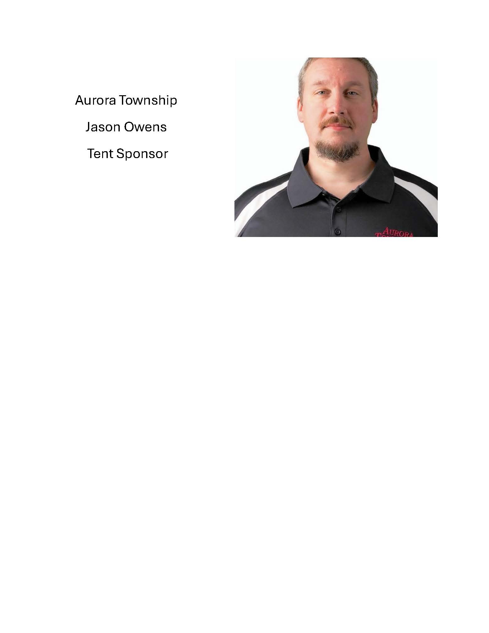 Tent Sponsor - Aurora Township Highway Department - Logo