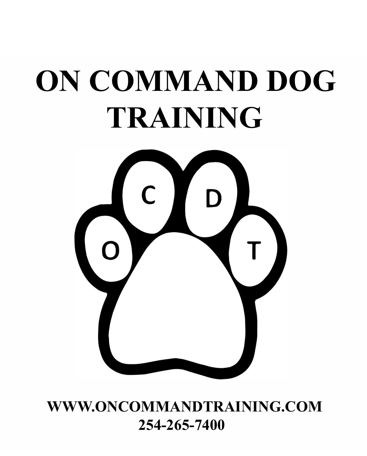Safe Haven Sponsor - On Command Dog Training  - Logo