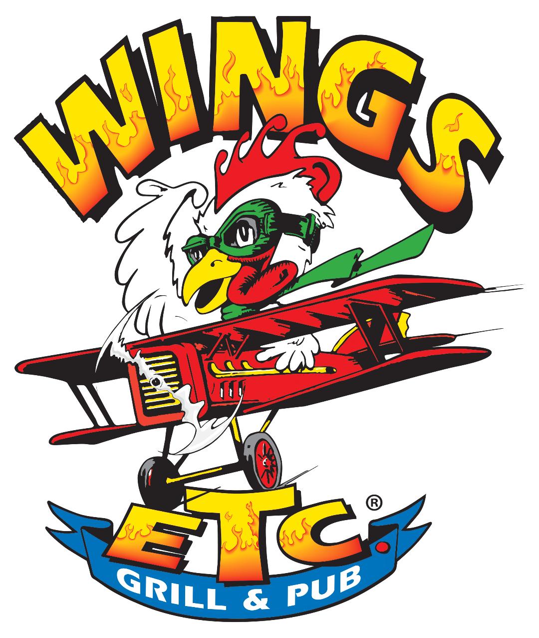 Santa-level Hole Sponsor - Wings Etc., Greenfield - Logo