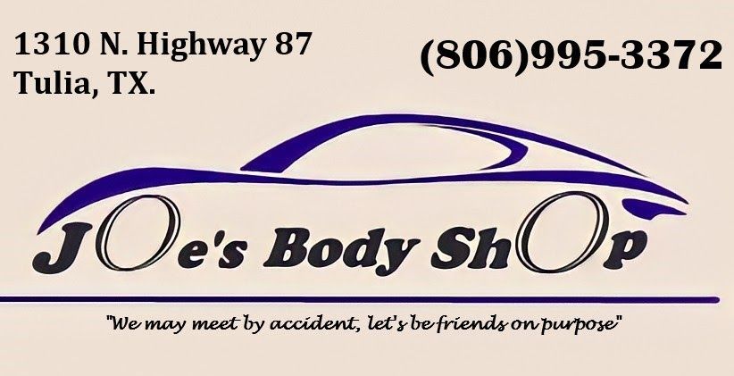 1 Hole Tee Box Sign Sponsor - Joe's Body Shop  - Logo
