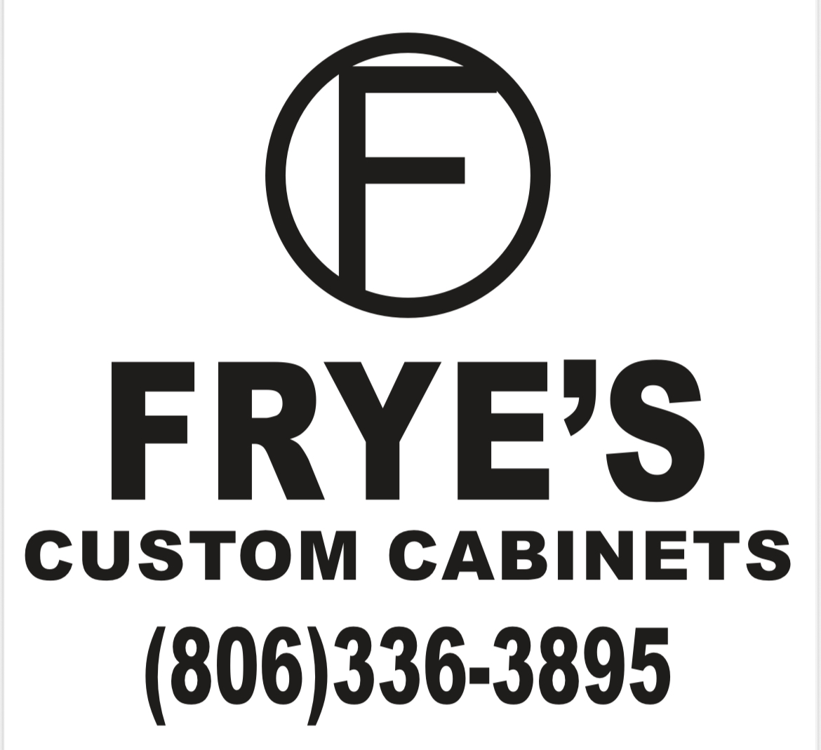 3 Hole Tee Box Sign Sponsor - Frye’s Custom Cabinets  - Logo