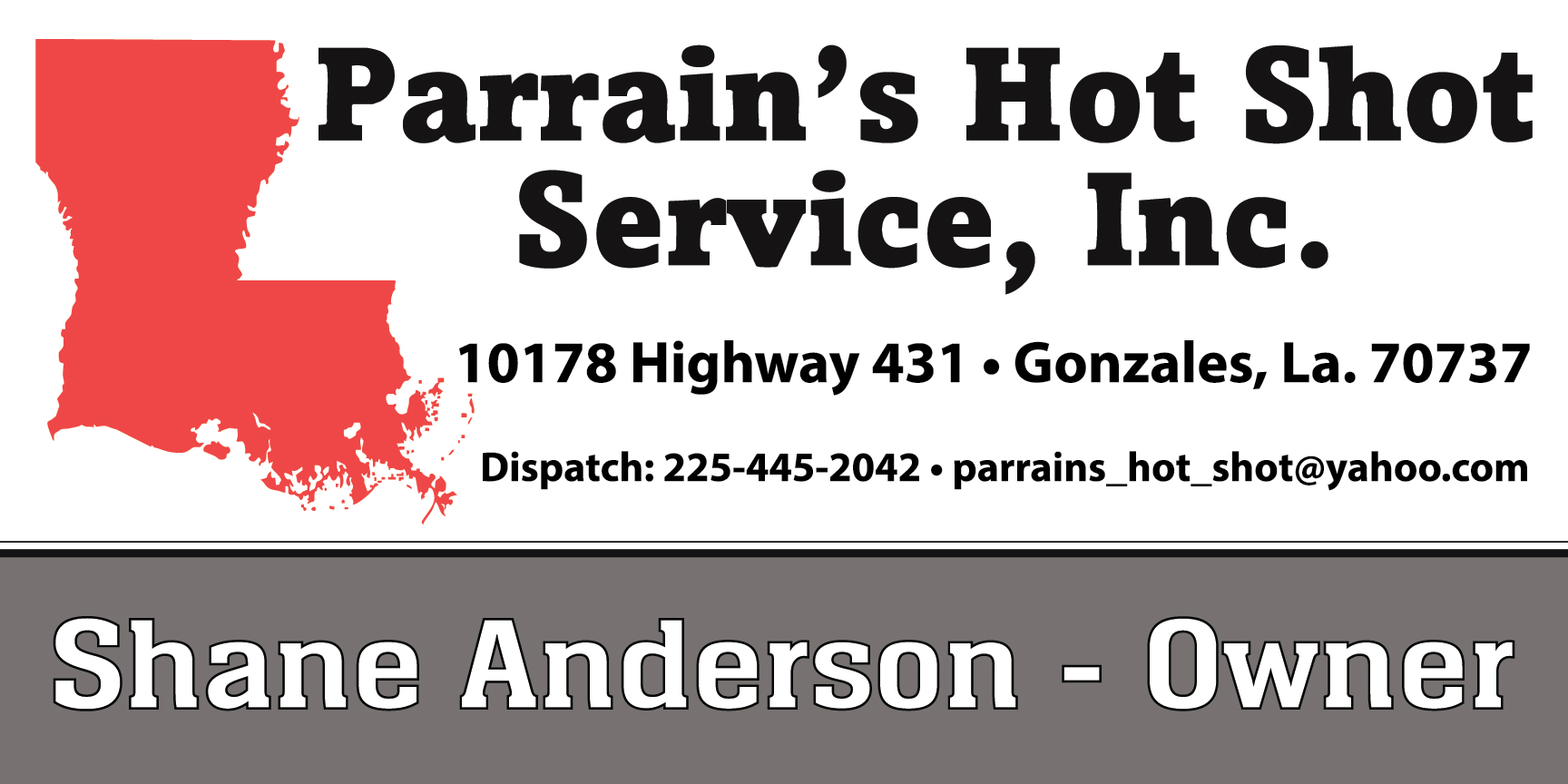 PARRAIN'S HOT SHOT SERVICE