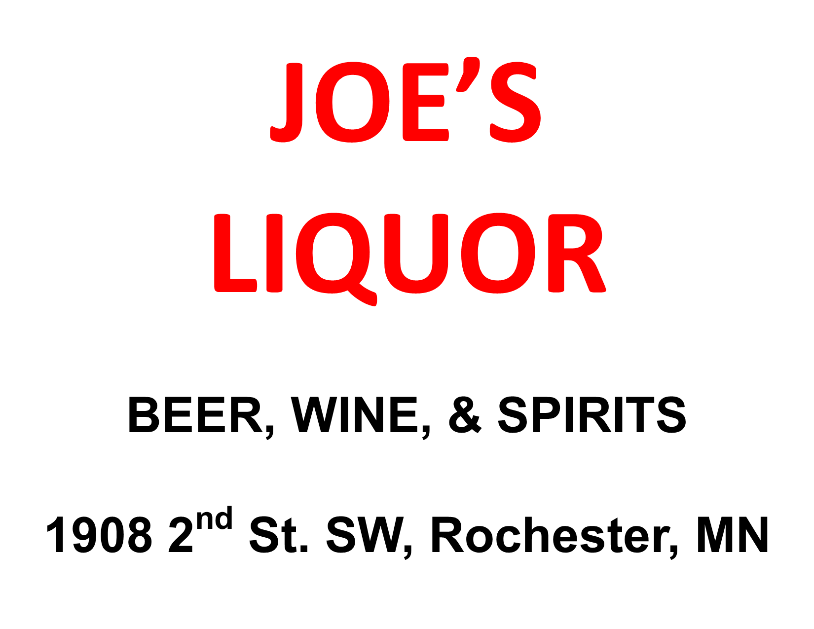 Hole Sponsor - Joe's Liquor - Logo