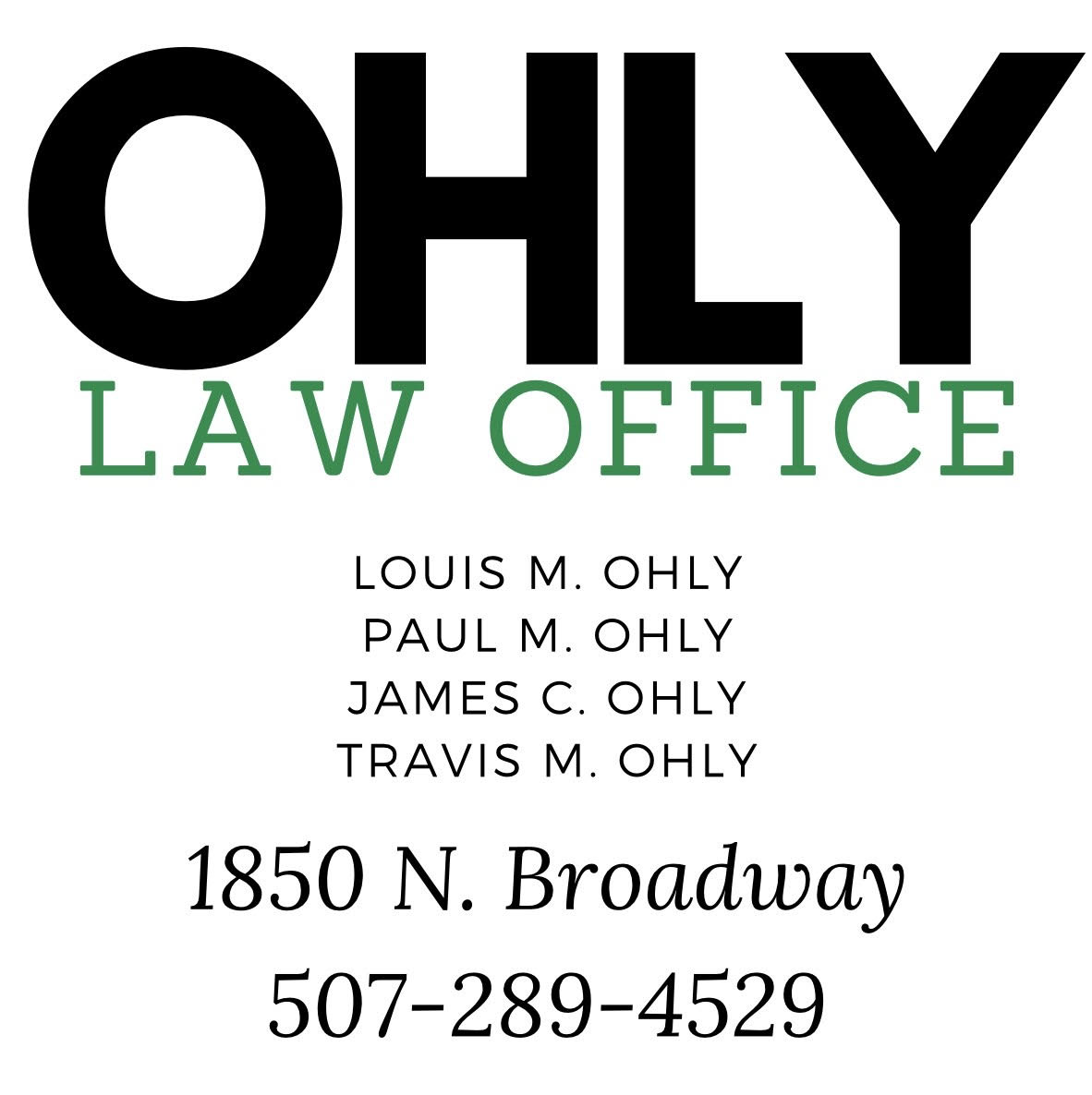 Hole Sponsor - Ohly Law - Logo