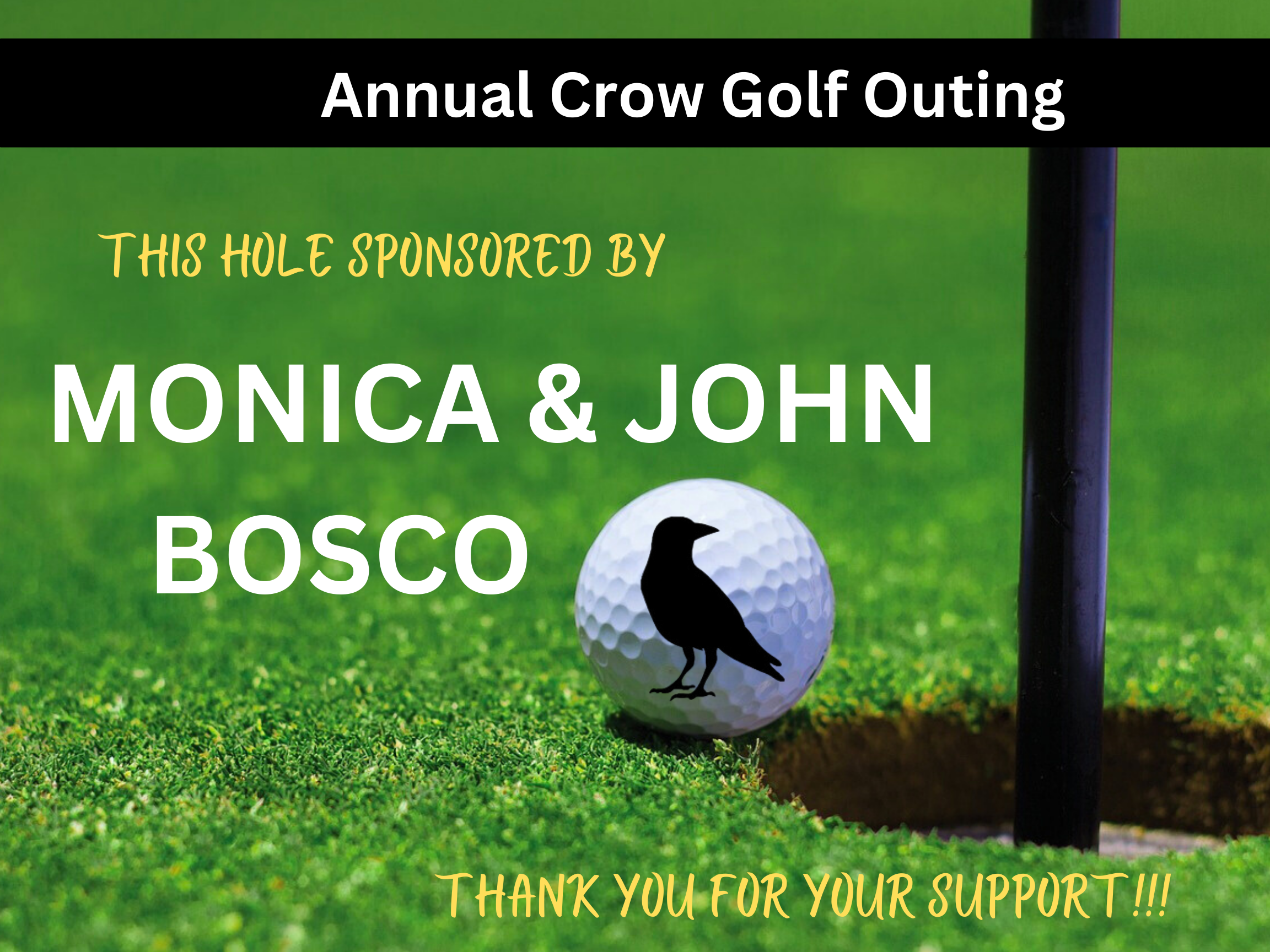 Hole Sponsorship - Monica & John Bosco - Logo