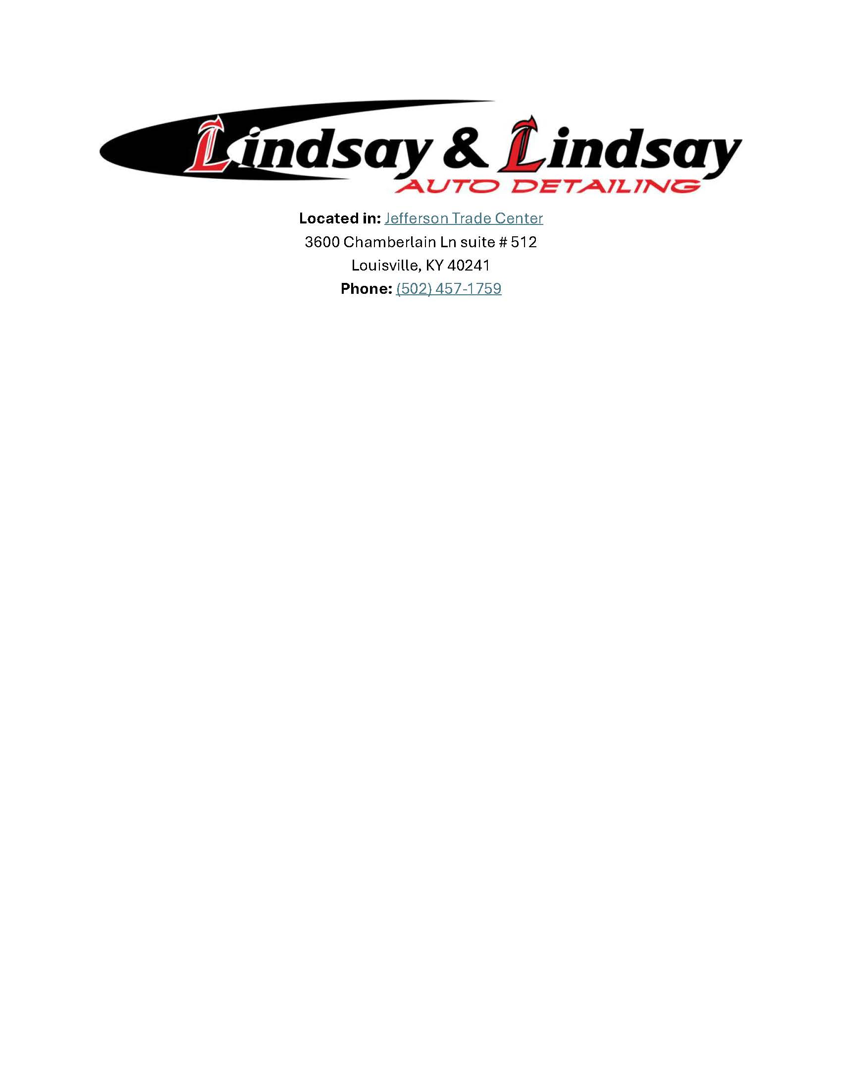 Lindsay & Lindsay Auto Detailing