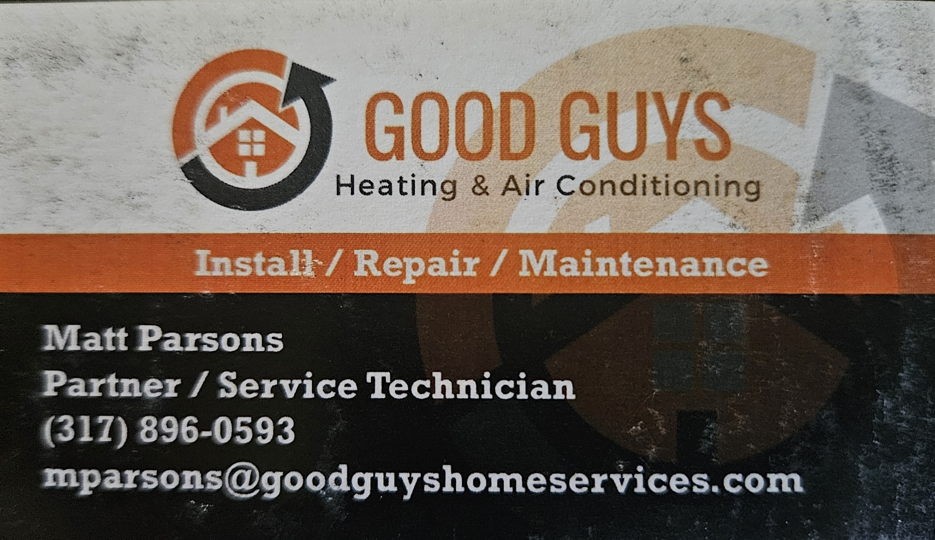 Hole Sponsor - Matt with good guys heating and air  - Logo