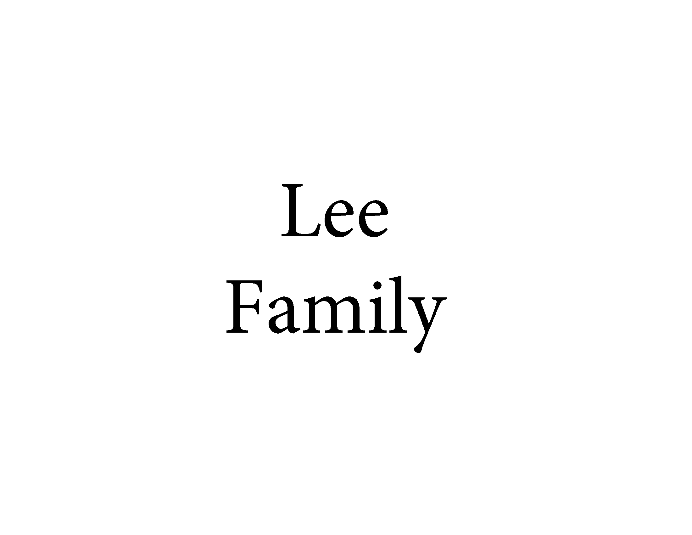Lee Family