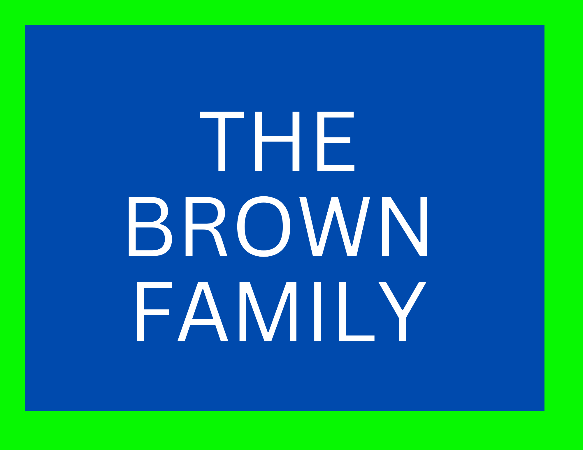 Hole Sponsor - The Brown Family - Logo