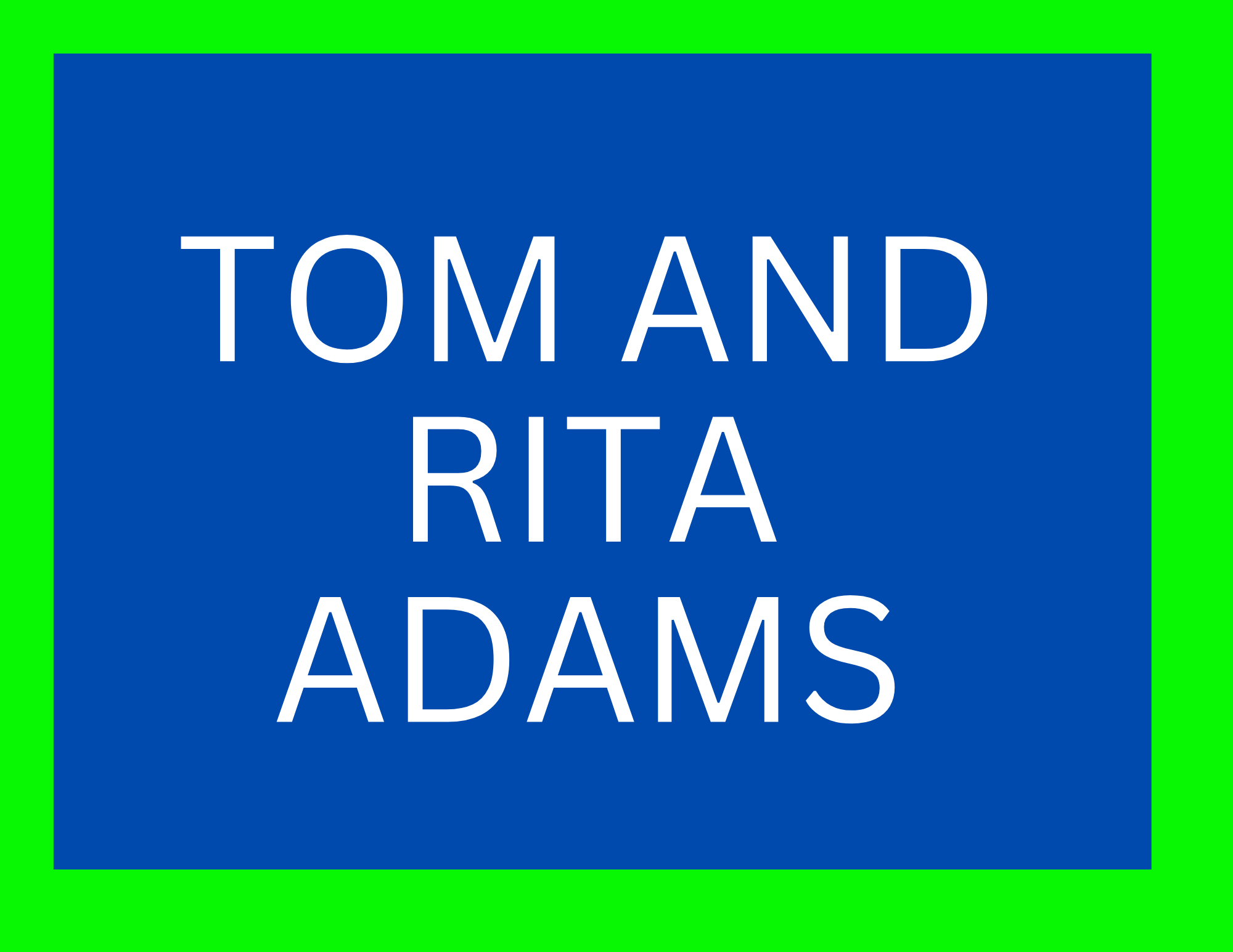 Hole Sponsor - Tom and Rita Adams - Logo