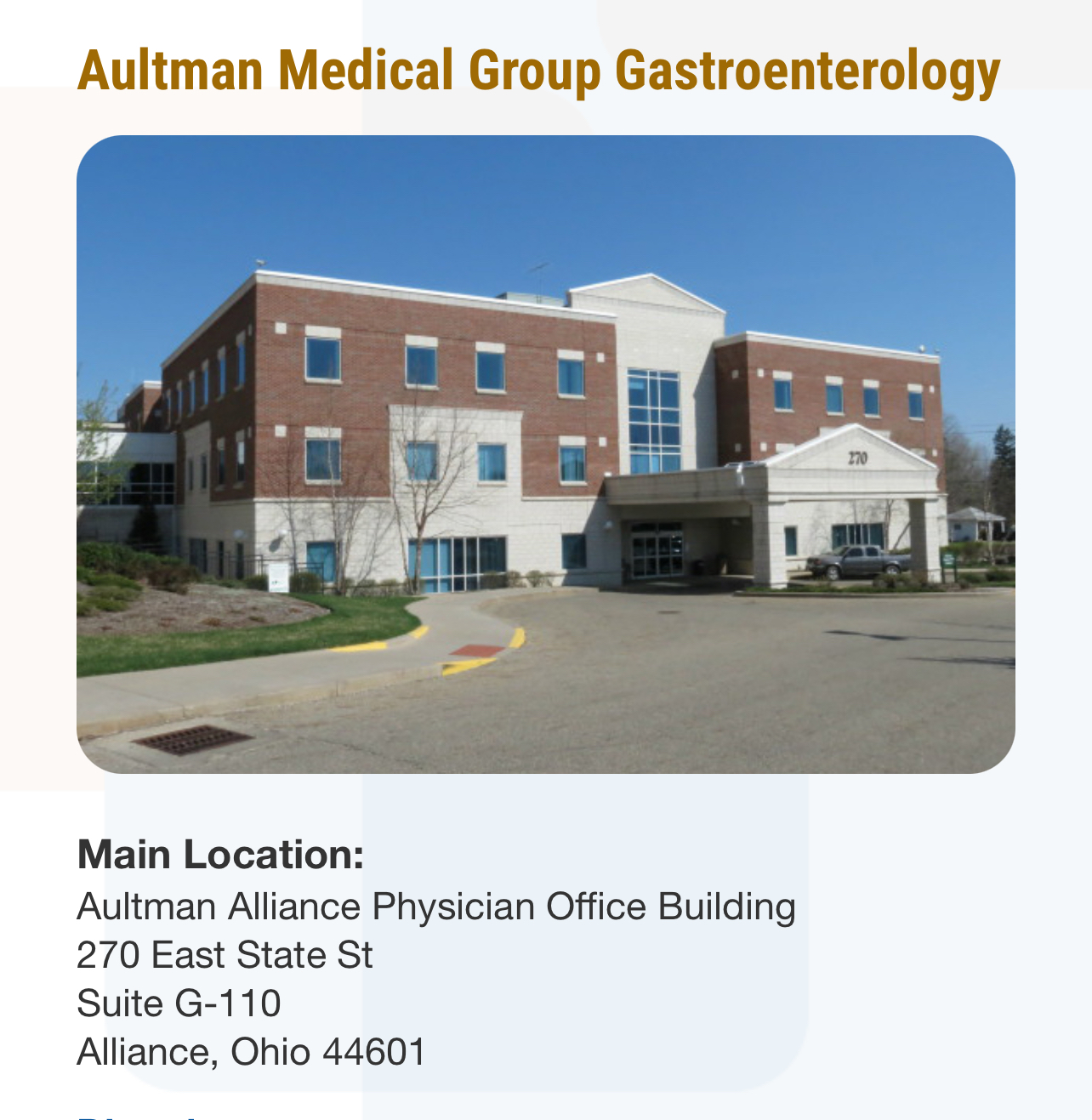 Aultman Medical Group Gastroenterology