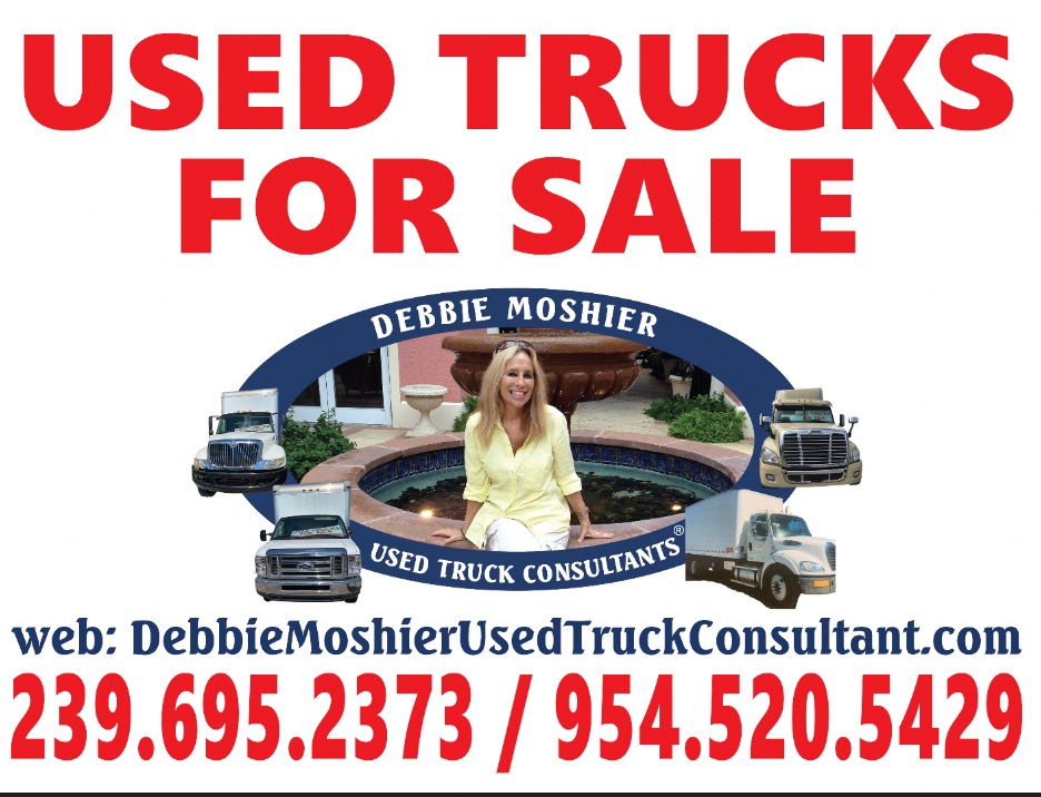 Beverage Cart Sponsor - Debbie Moshier International Used Truck Consultants - Logo