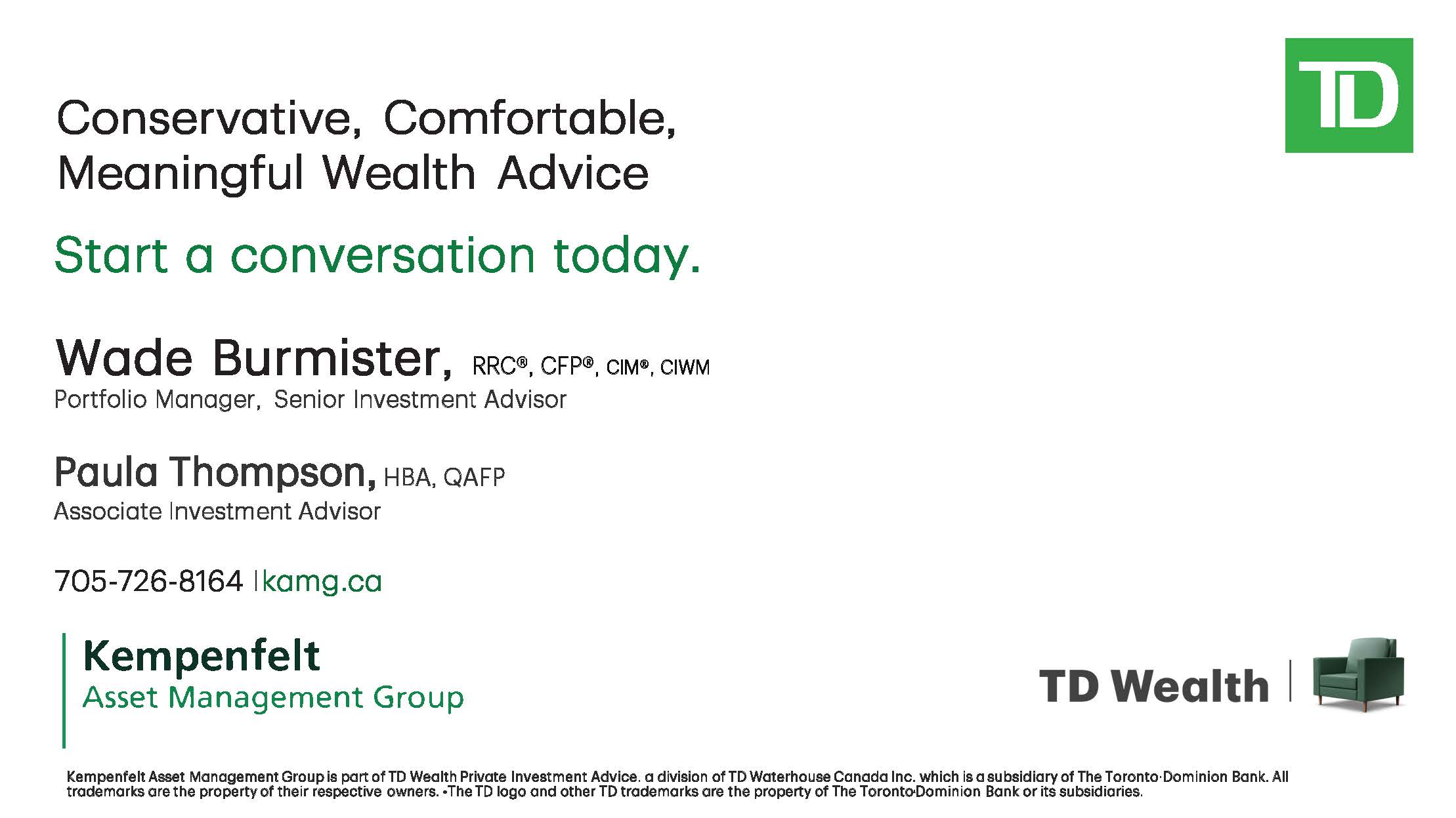 TD Wealth Private Investment Advice/Kempenfelt Asset Management Group