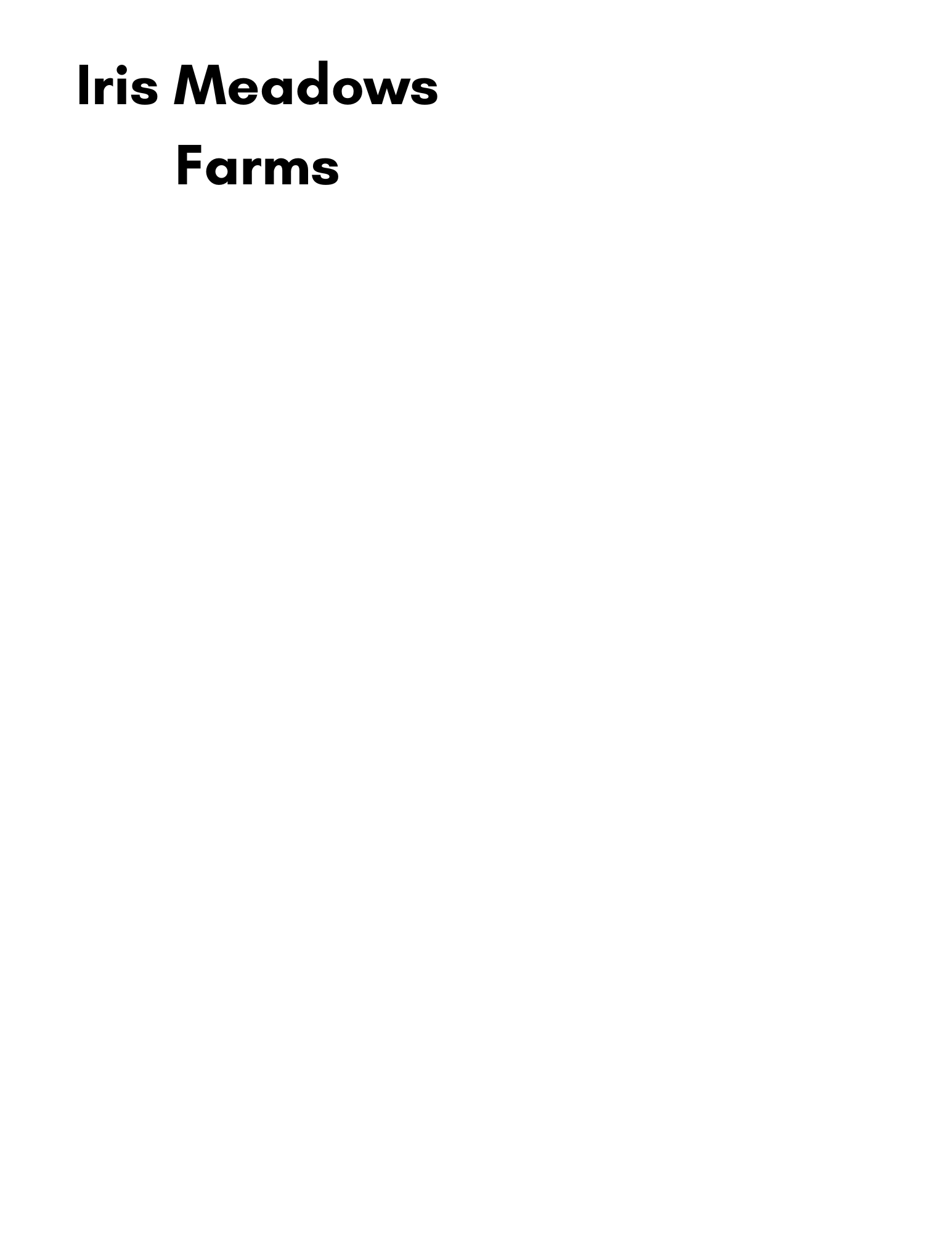 Bronze Sponsor - Iris Meadows Farms - Logo