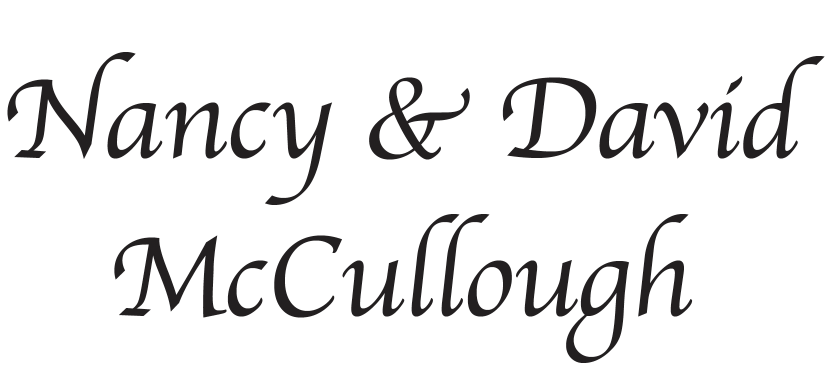 Nancy & David McCullough