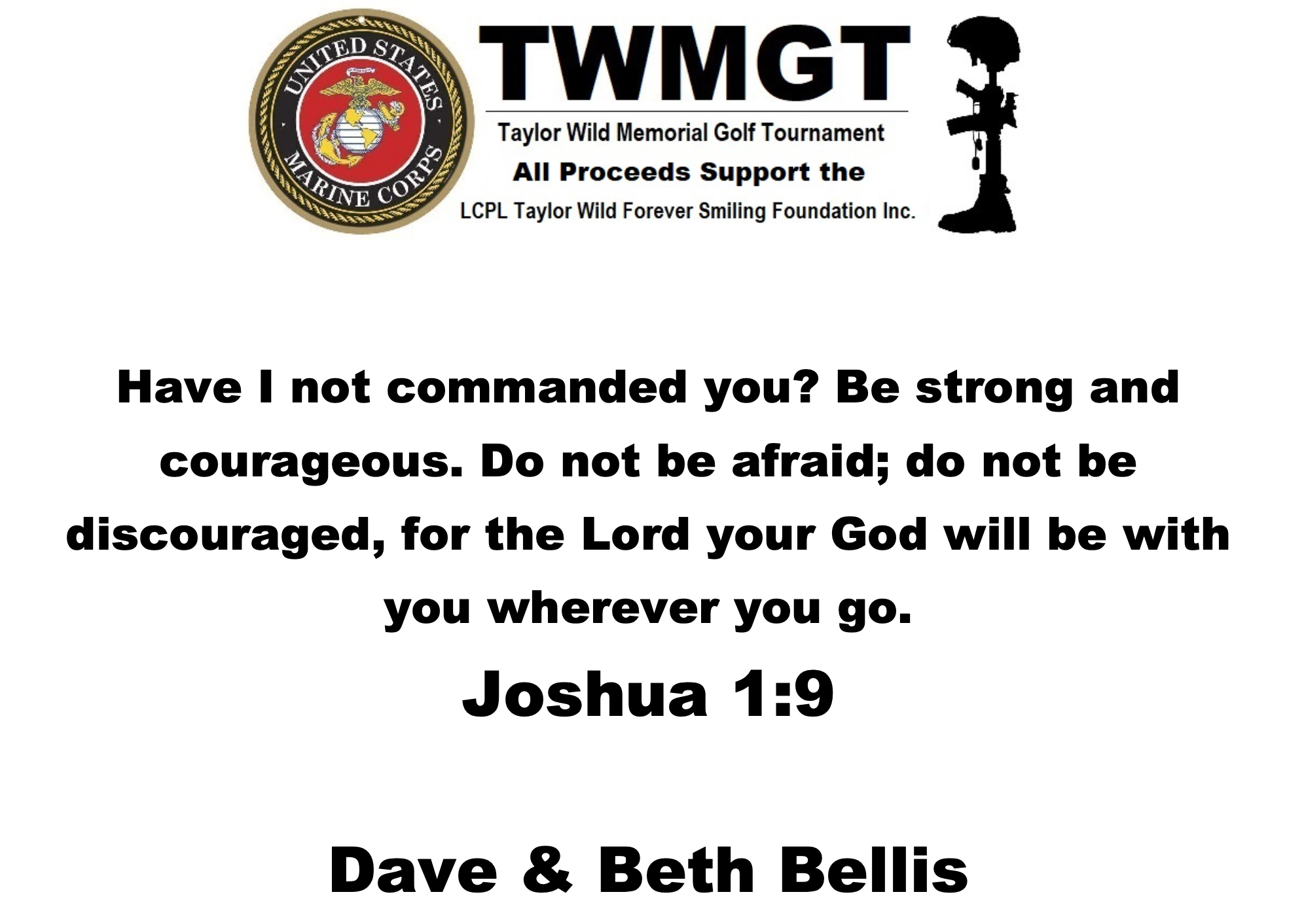 Joshua 1:9 - Dave and Beth Bellis