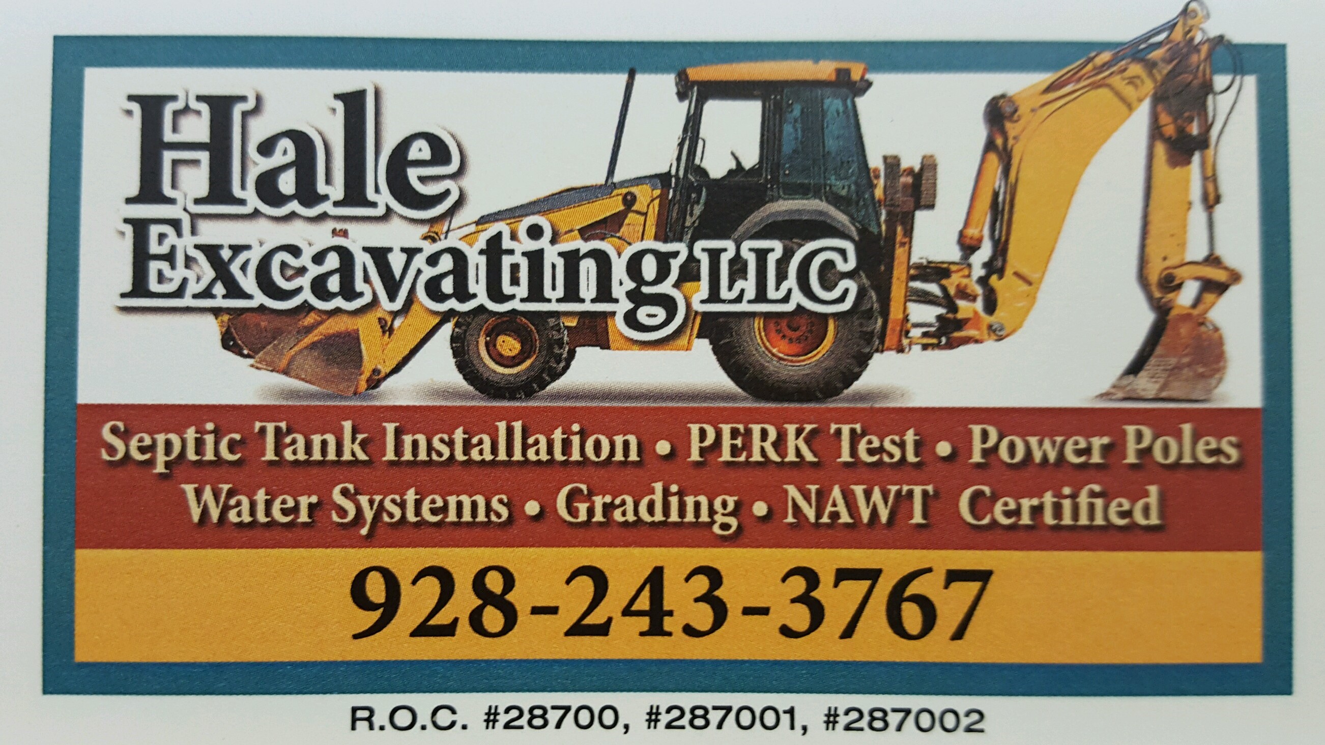 $100 Hole Sponsor - Hale Excavating - Logo