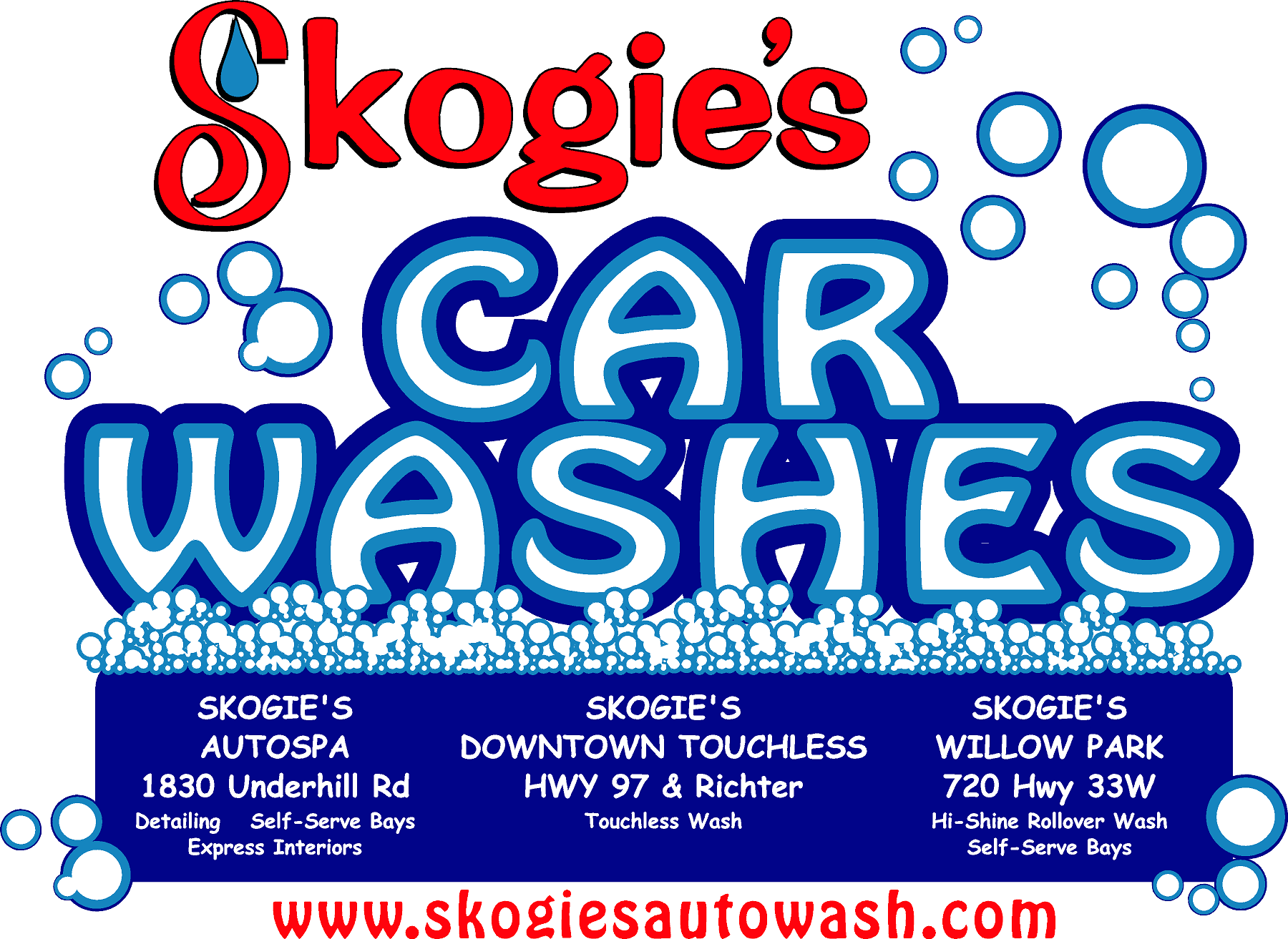 Proximity Sponsor - Skogie's Car Washes - Logo