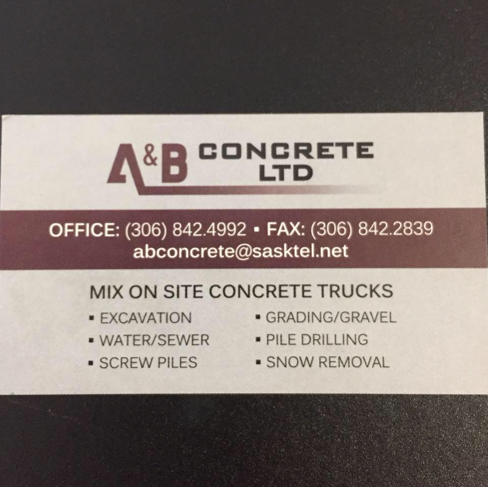 ALUMINUM SPONSOR - A&B CONCRETE LTD. - Logo