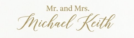 Sponsors - Mr and Mrs Michael Keith - Logo