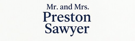 Sponsors - Mr and Mrs Preston Sawyer - Logo