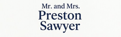 Mr and Mrs Preston Sawyer