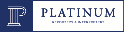 Platinum Sponsor - Platinum Court Reporters - Logo